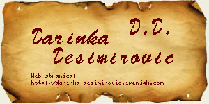 Darinka Desimirović vizit kartica